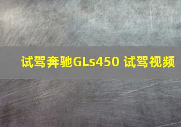 试驾奔驰GLs450 试驾视频